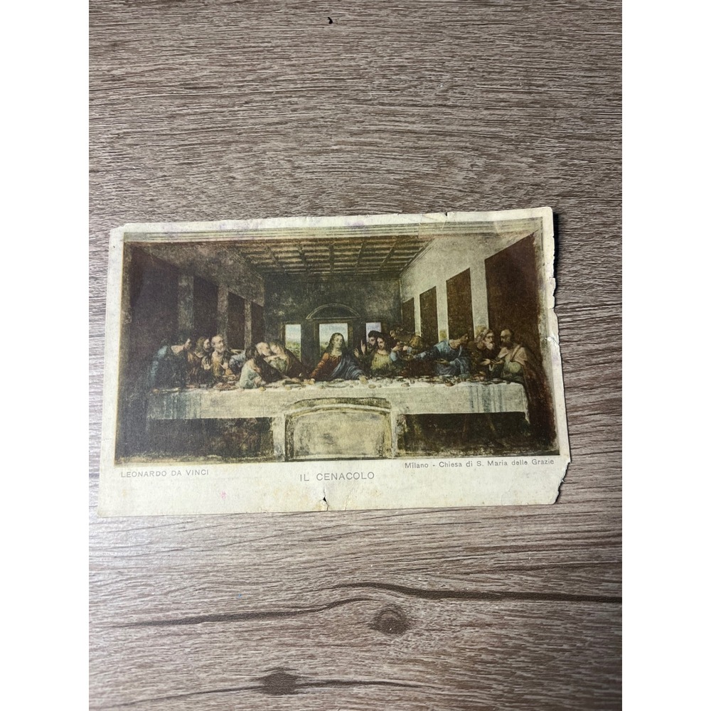 Vintage The Last Supper IL CENACOLO Leonardo da Vinci Postcard‎ Print